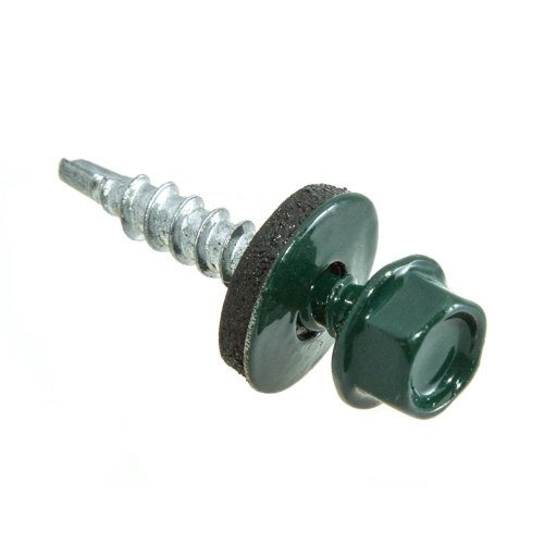 Саморез кровельный с буром 5,5х19 зеленый 6005 (1 шт) картинка